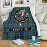 Cockburn Family Tartan Crest Blanket - 3 Sizes